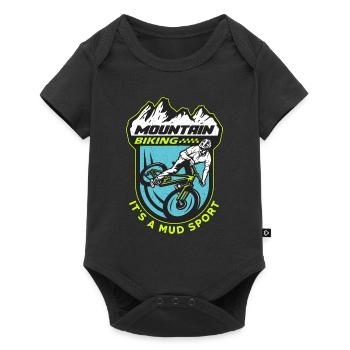 Mountain Biking It's A Mud Sport Racing Cyclist - Baby Premium short-sleeve bodysuit - black - Front