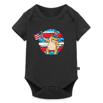 Dab Shiba Inu July 4 Dog Lovers USA - Baby Premium short-sleeve bodysuit - black - Front