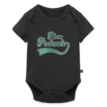 I love podcasts - Baby Premium short-sleeve bodysuit - black - Front