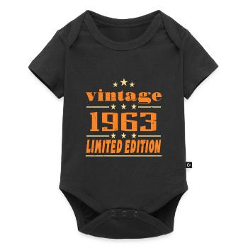 1963 Vintage Retro Birthday Bday Gift 1963 - Body à manches courtes Premium Bébé - noir - Devant