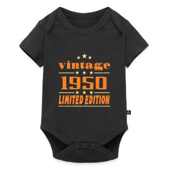 1950 Vintage Retro Birthday Bday Gift 1950 - Body à manches courtes Premium Bébé - noir - Devant
