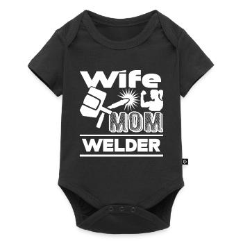 Welder Wife Mom Welder - Baby Premium short-sleeve bodysuit - black - Front