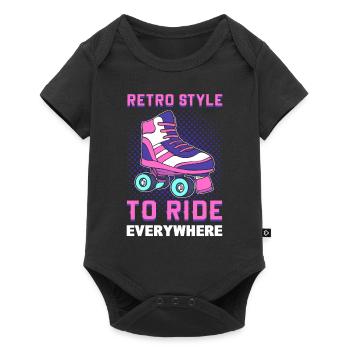 Roller Skating Roller Derby Roller Skating Sports - Body à manches courtes Premium Bébé - noir - Devant