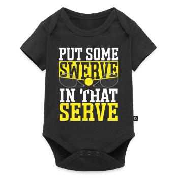 Put Some Swerve In That Serve Tennis Player - Baby Premium Kurzarmbody - Schwarz - Vorne