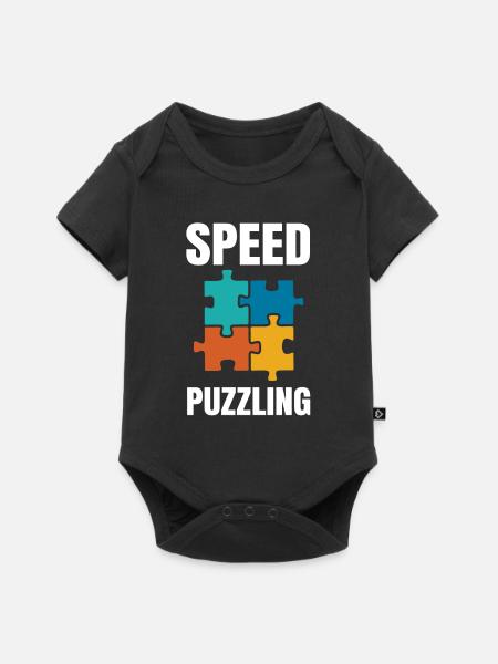 Speed Puzzling - Baby Premium Kurzarmbody - Schwarz