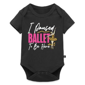 Ballet Danseuse Danse Ballerine - Body à manches courtes Premium Bébé - noir - Devant