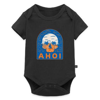 Skeleton Coast Ahoy Beach Sailboat Sailor Captain - Baby Premium short-sleeve bodysuit - black - Front