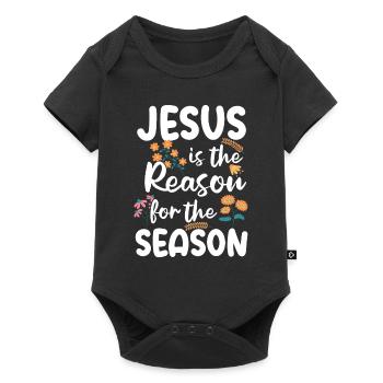 Jésus est la raison de la saison - Body à manches courtes Premium Bébé - noir - Devant