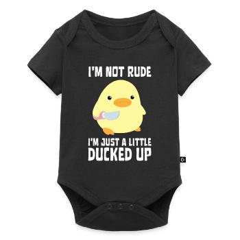 Ducked Up - Canard au couteau Ente mit Messer - Body à manches courtes Premium Bébé - noir - Devant