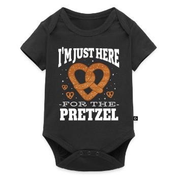 Juste ici pour la citation de bretzel - Body à manches courtes Premium Bébé - noir - Devant