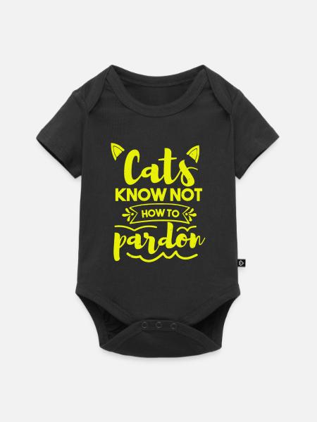 KATZEN KENNEN NICHT VERZEIHEN - Baby Premium Kurzarmbody - Schwarz