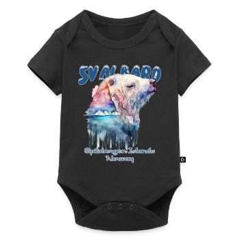 Svalbard Norvège Spitzberg Ours polaire - Body à manches courtes Premium Bébé - noir - Devant