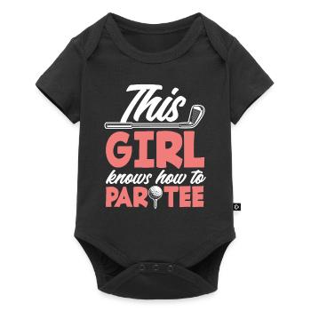 Golf Girl Femme Wordplay Golfeurs - Body à manches courtes Premium Bébé - noir - Devant