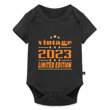 2023 Vintage Retro Geburtstag Bday Geschenk 2023 - Baby Premium Kurzarmbody - Schwarz - Vorne