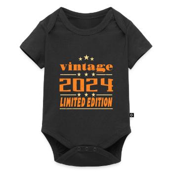 2024 Vintage Retro Birthday Bday Cadeau 2024 - Body à manches courtes Premium Bébé - noir - Devant