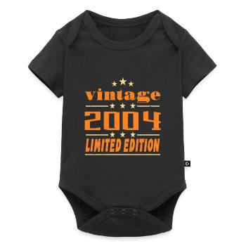 2004 Vintage Retro Geburtstag Bday Geschenk 2004 - Baby Premium Kurzarmbody - Schwarz - Vorne