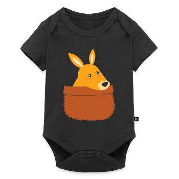 Cute Kangaroo Pouch Kangaroos - Baby Premium short-sleeve bodysuit - black - Front