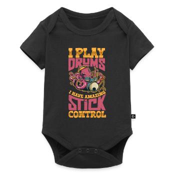 Drummer Drums Music Drum Set Drumming - Baby Premium short-sleeve bodysuit - black - Front