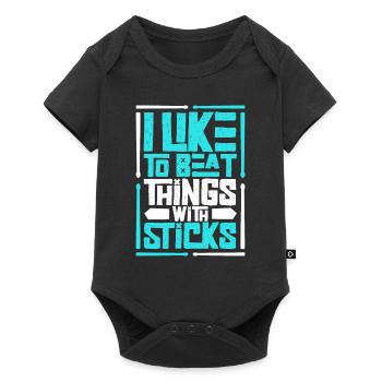 Drummer Drums Music Drum Set Drumming - Baby Premium short-sleeve bodysuit - black - Front
