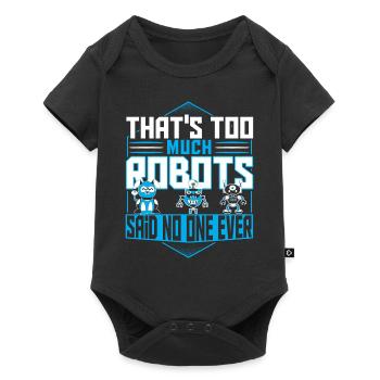 Robotik Robotik Roboter Bioengineering Digital - Baby Premium Kurzarmbody - Schwarz - Vorne