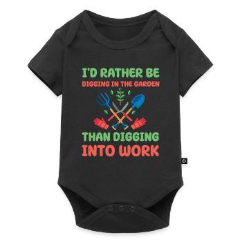 Garden saying for garden lovers - Baby Premium short-sleeve bodysuit - black - Front