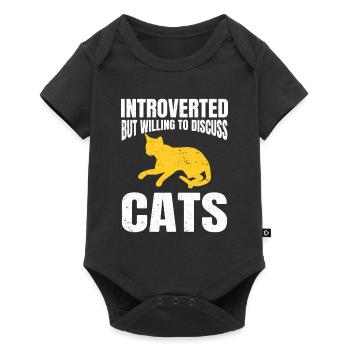 Introverted Gift Sarcastic Introverted - Baby Premium short-sleeve bodysuit - black - Front
