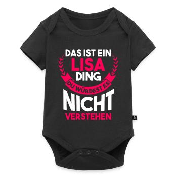 Lisa - Baby Premium Kurzarmbody - Schwarz - Vorne