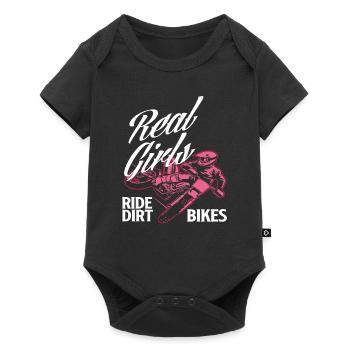 Motocross filles Dirt Bike - Body à manches courtes Premium Bébé - noir - Devant