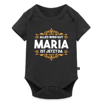 Maria - Baby Premium Kurzarmbody - Schwarz - Vorne
