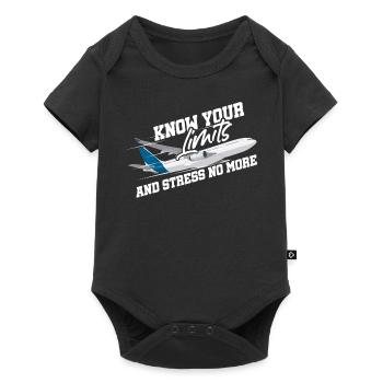 Know your limits and stress awareness month - Baby Premium short-sleeve bodysuit - black - Front