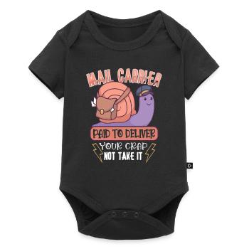 Postangestellte Postdame Postbote Post - Baby Premium Kurzarmbody - Schwarz - Vorne