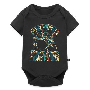A Day Without Playing Drums - Funny Drum Player - Baby Premium short-sleeve bodysuit - black - Front