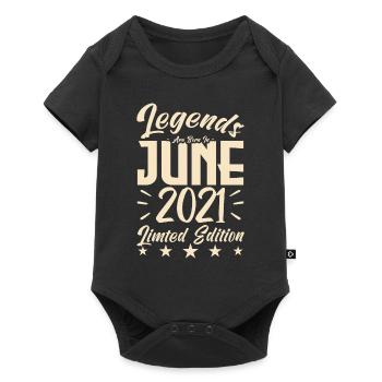 Born June 2021 Birthday gift 2021. - Baby Premium short-sleeve bodysuit - black - Front