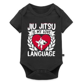 Brazilian Jiu Jitsu MMA Bjj Hugger - Baby Premium Kurzarmbody - Schwarz - Vorne