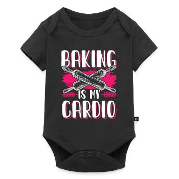 Baking Cardio - Baby Premium short-sleeve bodysuit - black - Front