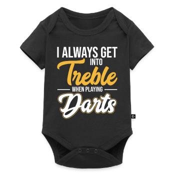 Je m’implique dans les fléchettes - fléchettes - Body à manches courtes Premium Bébé - noir - Devant
