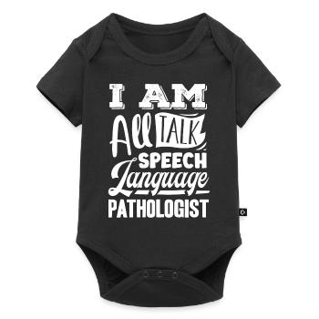 Speech-language pathology, speech-language pathologist - Baby Premium short-sleeve bodysuit - black - Front