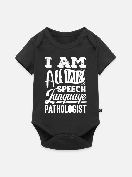 Sprachpathologie, Sprachpathologe - Baby Premium Kurzarmbody - Schwarz