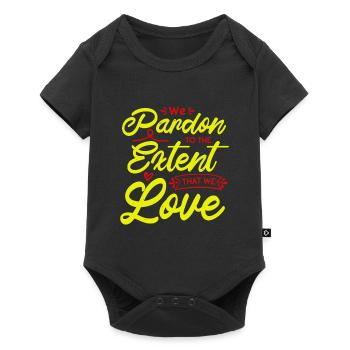 WE PARDON EXTENT LOVE - Baby Premium short-sleeve bodysuit - black - Front