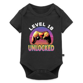 Level 18 Unlocked 18th Birthday - Baby Premium short-sleeve bodysuit - black - Front