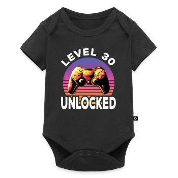 Level 30 Unlocked 30. Geburtstag Gamer - Baby Premium Kurzarmbody - Schwarz - Vorne