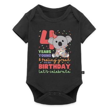 Koala for 4th birthday Children four years old - Baby Premium short-sleeve bodysuit - black - Front