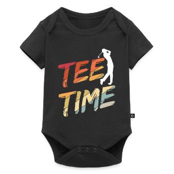 Golfplatz zum Golfen Golf - Baby Premium Kurzarmbody - Schwarz - Vorne