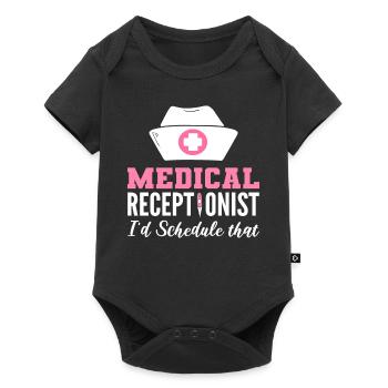 Réceptionniste médicale Réception médicale - Body à manches courtes Premium Bébé - noir - Devant
