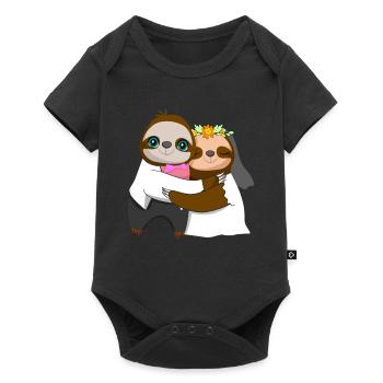 Wedding Day Married Sloth Whisperer - Baby Premium short-sleeve bodysuit - black - Front