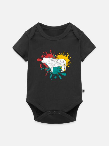Stier - Baby Premium Kurzarmbody - Schwarz