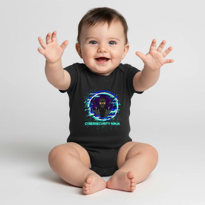 Cybersecurity Ninja Code Programmer Nerd Baby Premium short-sleeve bodysuit