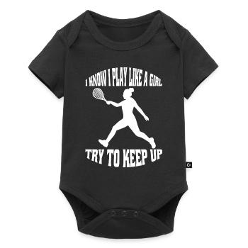 Tennis player Tennis lovers Tennis Tennis club - Baby Premium short-sleeve bodysuit - black - Front