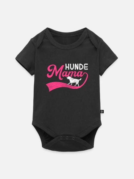 Hunde Mama - Baby Premium Kurzarmbody - Schwarz