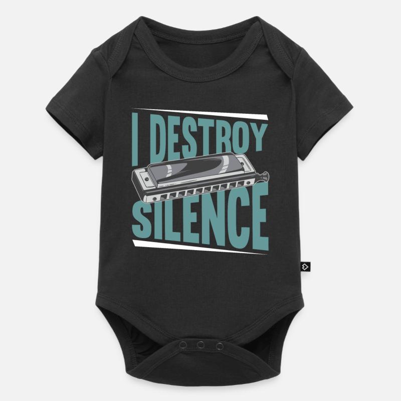 Harmonica Harmonica player Mouth organ - Baby Premium short-sleeve bodysuit - black